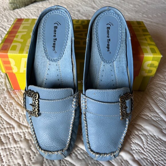 Bare Traps Pixy Dusty Denim Blue slip-on/slides - 8.5M - Picture 2 of 4